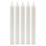 Taper Candles - Rustic White - Pack of 5 - SHAMTAM.COM