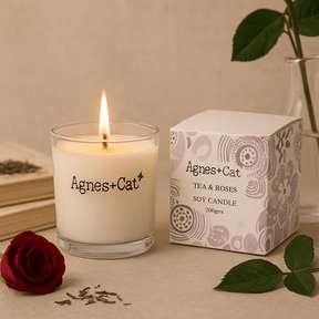 Soy Wax Scented Votive Candle, Tea and Roses - SHAMTAM.COM