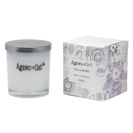 Soy Wax Scented Votive Candle, Tea and Roses - SHAMTAM.COM