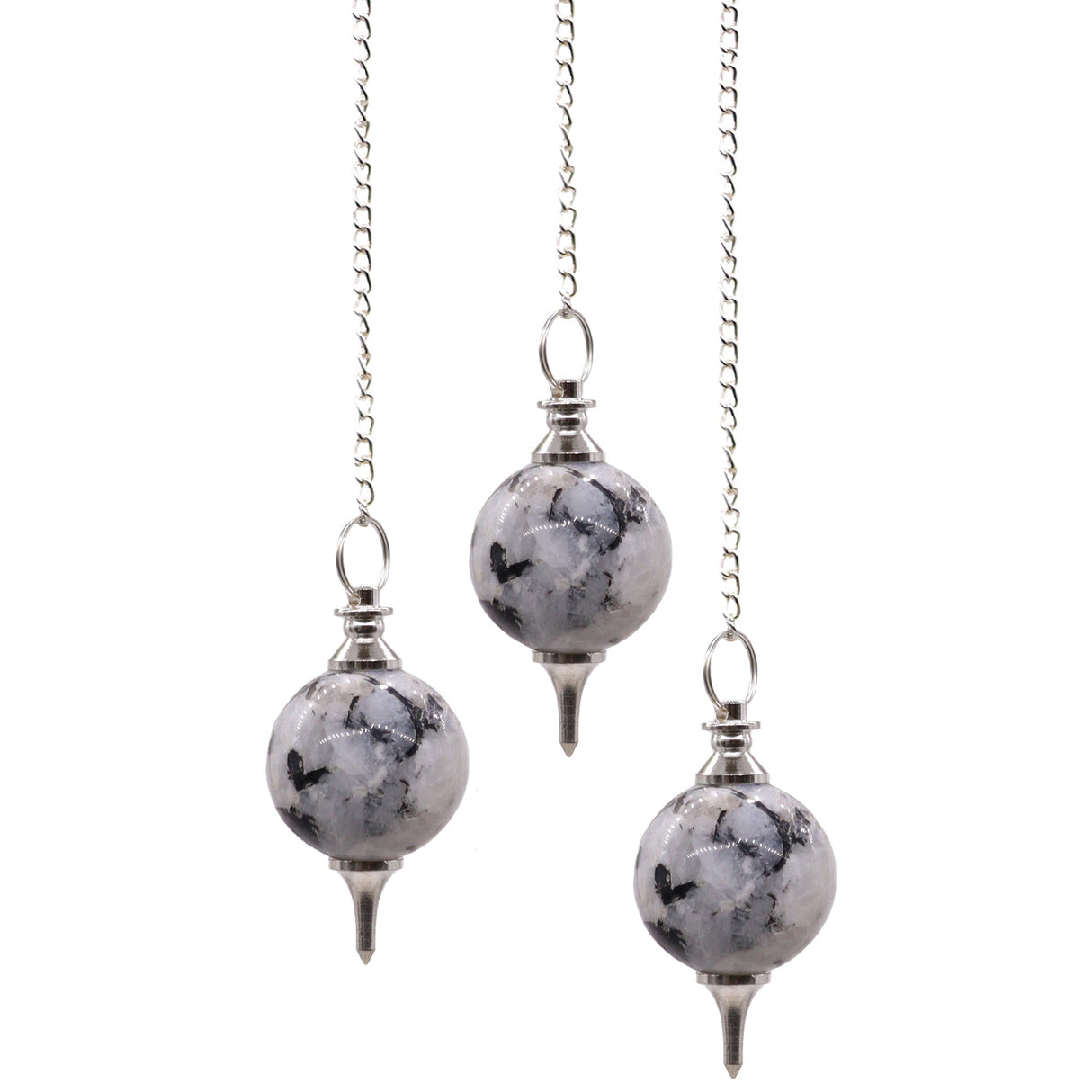 Rainbow Moonstone Sphere Pendulum - SHAMTAM.COM