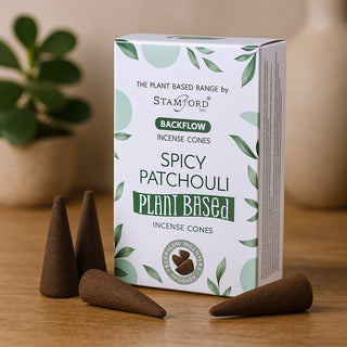 Mausteinen patchouli takaisinkulkevat suitsukekartiot 12 kpl