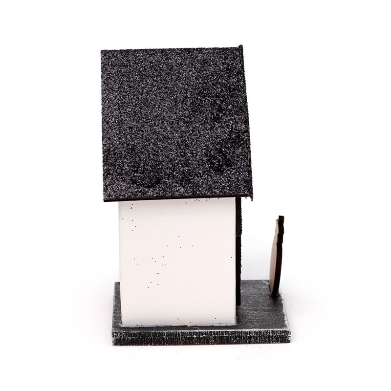 Spooky Spider House Halloween LED Decoration with Glitter Roof and Pumpkin - Perfect for Indoor & Outdoor Haunted Themes - SHAMTAM.COM