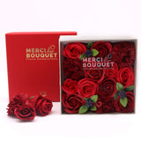 Soap Flowers Square Box - Classic Red Roses - SHAMTAM.COM