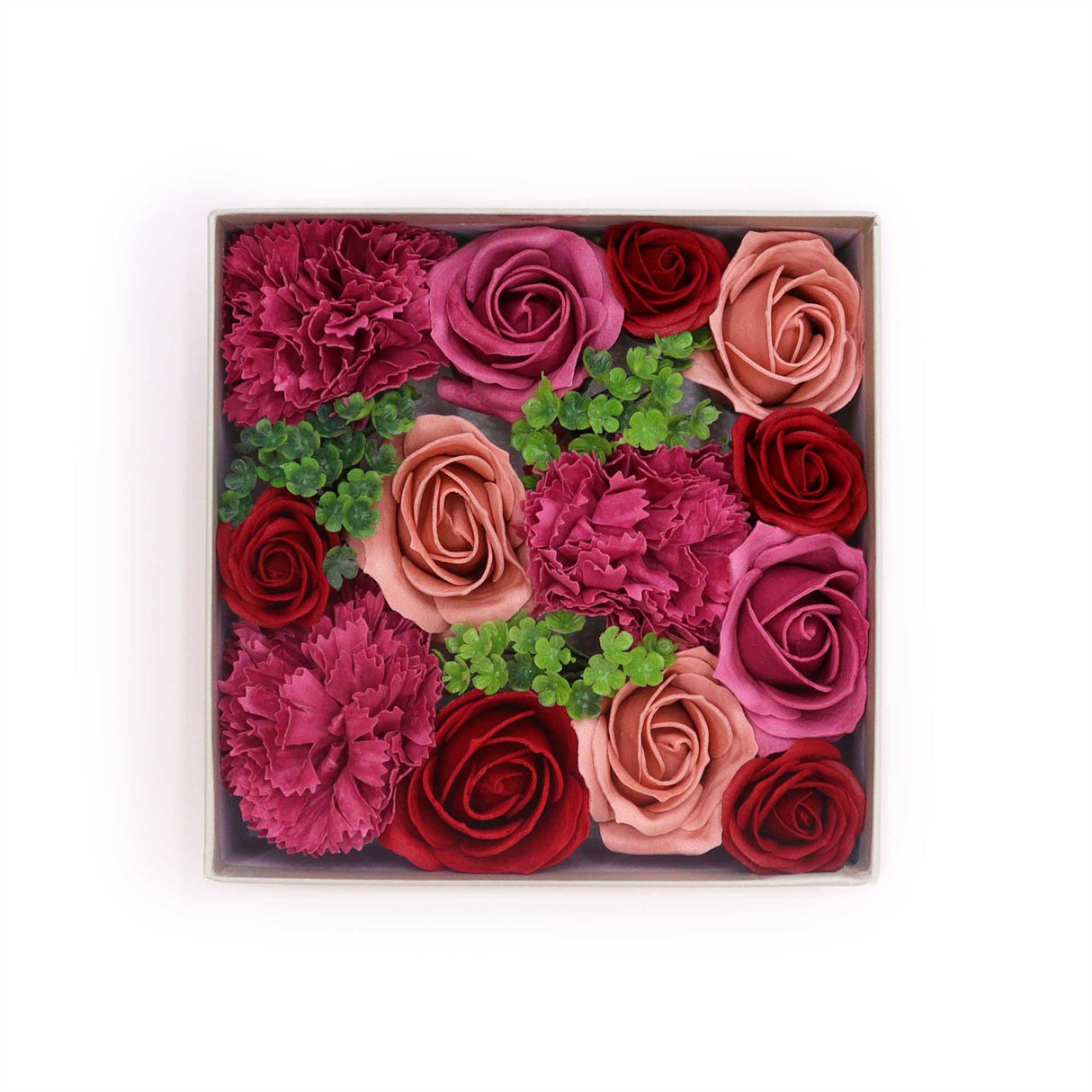 Soap Flowers Square Box - Vintage Roses - SHAMTAM.COM