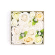 Soap Flowers Square Box - Wedding Blessings - White & Ivory - SHAMTAM.COM