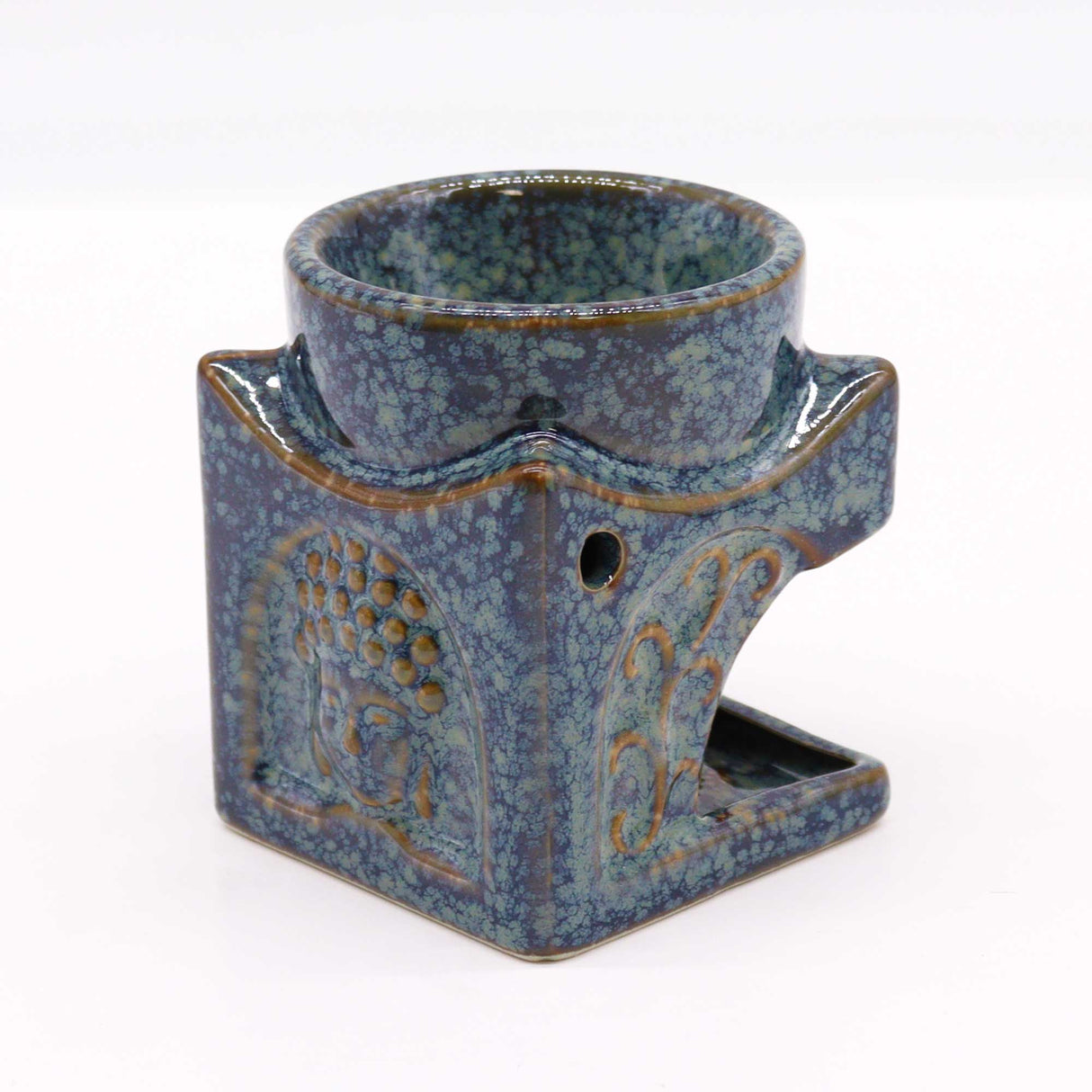 Buddha Oil Burner - Dusty Blue - SHAMTAM.COM