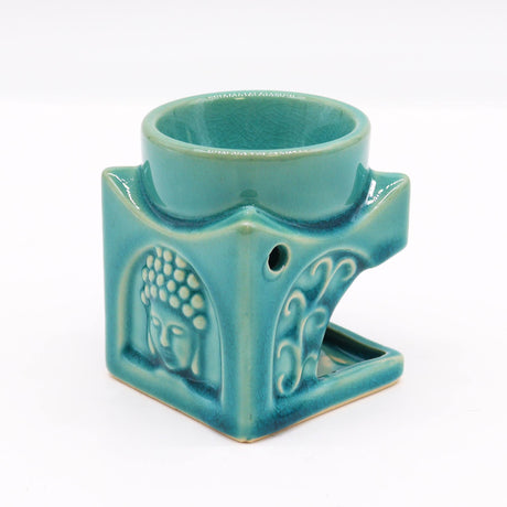 Buddha Oil Burner - Soft Turquoise - SHAMTAM.COM