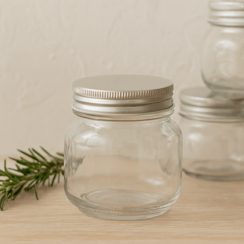 Square Glass Jar With Twist Lid, 170ml - SHAMTAM.COM