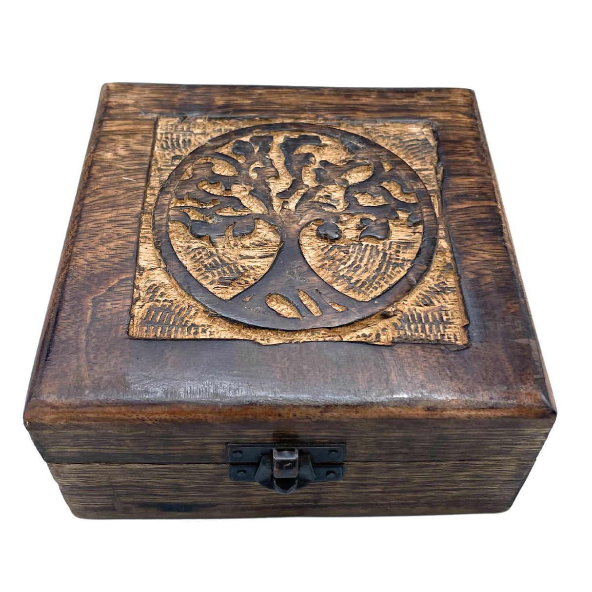 Square Wooden Keepsake Box 13x13x6cm - Tree of Life - SHAMTAM.COM