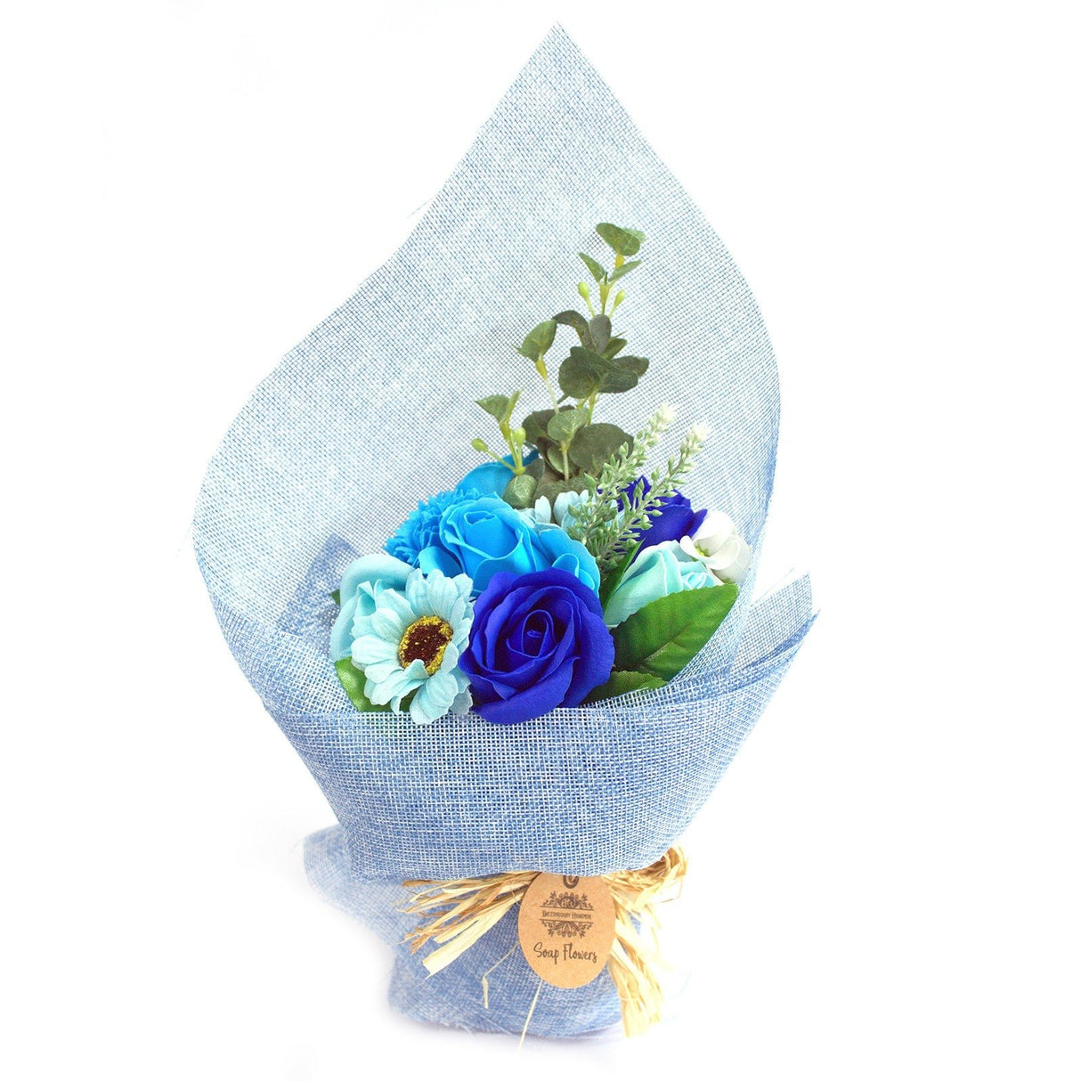 Soap Flower Bouquet Standing - Blue - SHAMTAM.COM