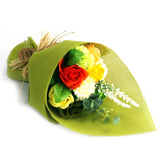 Standing Soap Flower Bouquet - Green Yellow - SHAMTAM.COM