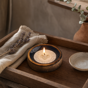 Stars Sign Mini Bowl & Incense Stick Holder - Aries — styled in a warm, naturally lit interior