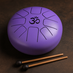 Med Hapi Drum Om Violet - 22x16cm Steel Tongue Drum for Meditation & Relaxation - SHAMTAM.COM