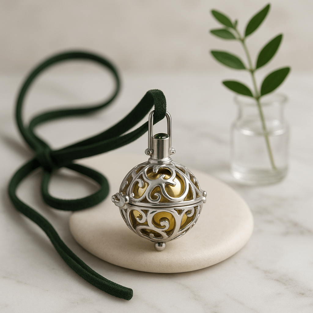 Sterling Silver Angel Bell Pendant 23mm - SHAMTAM.COM