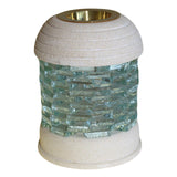 Stone Oil Burner - Round Glass Brick - SHAMTAM.COM