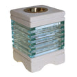 Stone Oil Burner - Square Glass Brick - SHAMTAM.COM