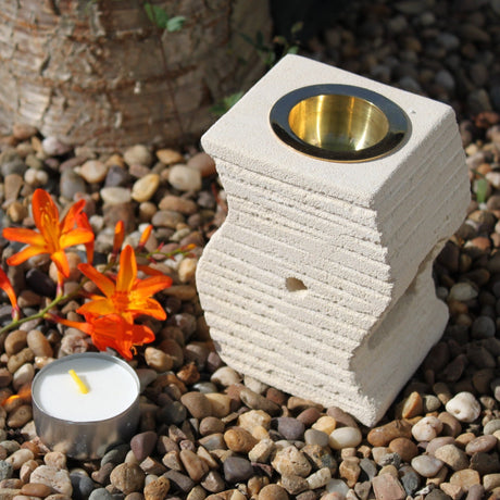 Stone Oil Burner - Stepped Wave - SHAMTAM.COM