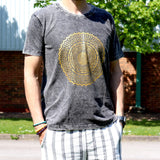 Medium Stone Washed T-Shirt - Mandala - Dark Grey - SHAMTAM.COM