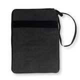 Stonewash Charcoal Tablet Pouch - Slim, Portable, and Stylish Cotton Organizer with Quick Access Design and Extra Side Pocket - SHAMTAM.COM