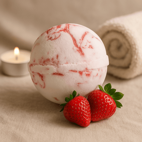 Strawberry Bath Bomb with Coconut Butter 180g - SHAMTAM.COM