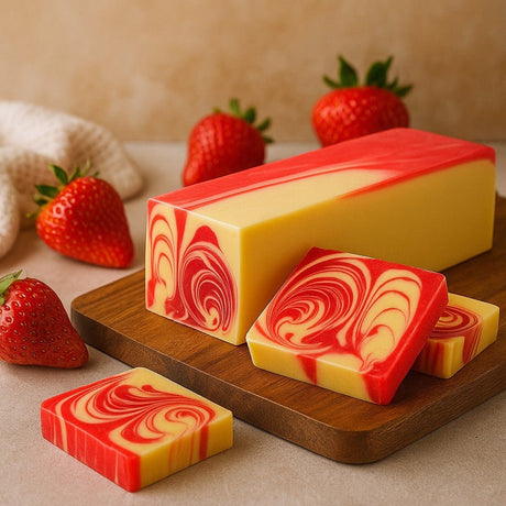 Strawberry Handmade Soap Loaf, 1.2 kg - SHAMTAM.COM