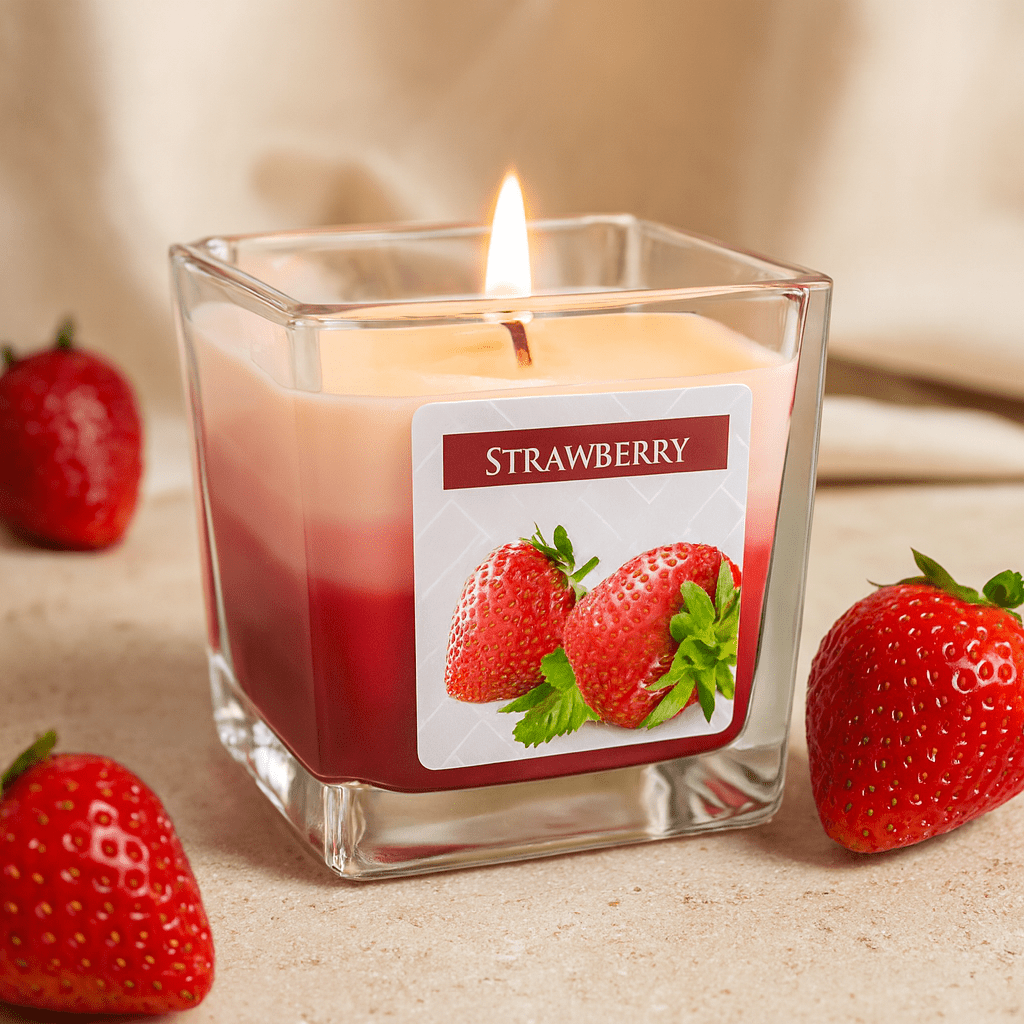 Strawberry Scented Candle Rainbow - SHAMTAM.COM