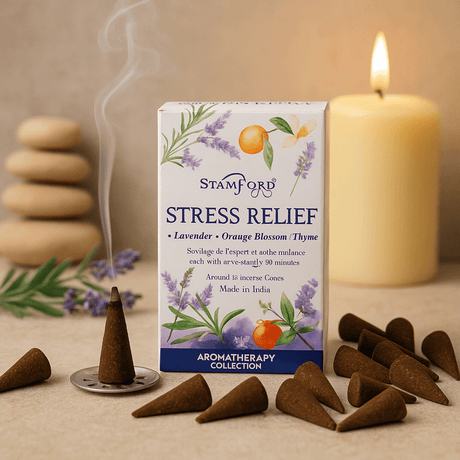 Stress Relief Incense Cones 15 Pack With Holder - SHAMTAM.COM