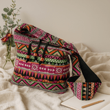 Student Backpack Pink Jacquard - SHAMTAM.COM