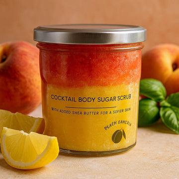 Exfoliante corporal de azúcar con sangría de melocotón 300 g