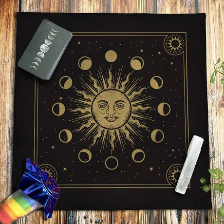 Sun Moon Phases Tarot Tablecloth - SHAMTAM