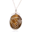 Tiger Eye Necklace Swirl Wrapped Gemstone - SHAMTAM.COM