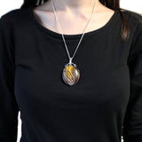 Tiger Eye Necklace Swirl Wrapped Gemstone - SHAMTAM.COM