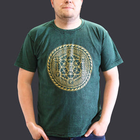 XLarge Stone Washed T-Shirt - Chakra - Green - SHAMTAM.COM
