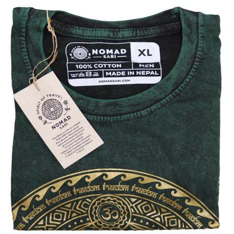 XLarge Stone Washed T-Shirt - Chakra - Green - SHAMTAM.COM