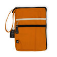 Stylish Orange Canvas Tablet Pouch with Quick Access Design and Extra Pocket - 100% Cotton, Slim & Portable - SHAMTAM.COM