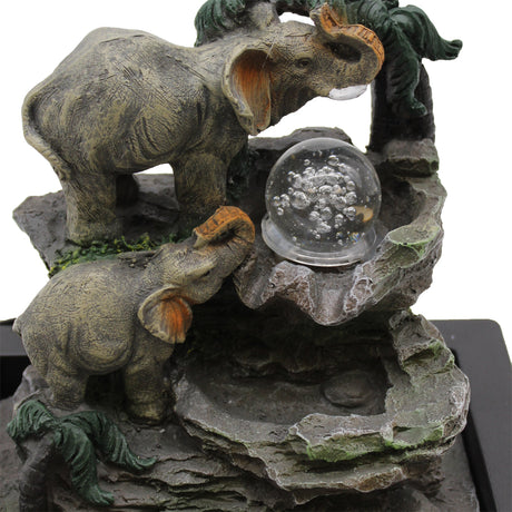 Tabletop Fountain - 30cm - Elephant Family - SHAMTAM.COM