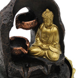 Tabletop Fountain - 30cm - Golden Meditating Buddha - SHAMTAM.COM