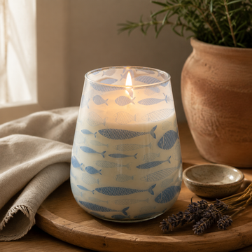 Tall Glass Jar Candles - Seabreeze