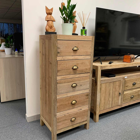 Tall set of 5 Draws - Recycled Wood - SHAMTAM.COM