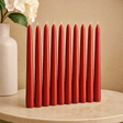 Taper Candles Burgundy 10 Pack - SHAMTAM.COM