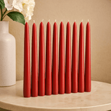Taper Candles Burgundy 10 Pack - SHAMTAM.COM
