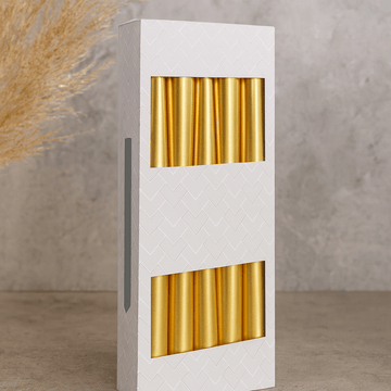 Taper Candles Gold – 10 Pack
