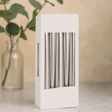 Taper Candles Metallic Silver 10 Pack - SHAMTAM.COM