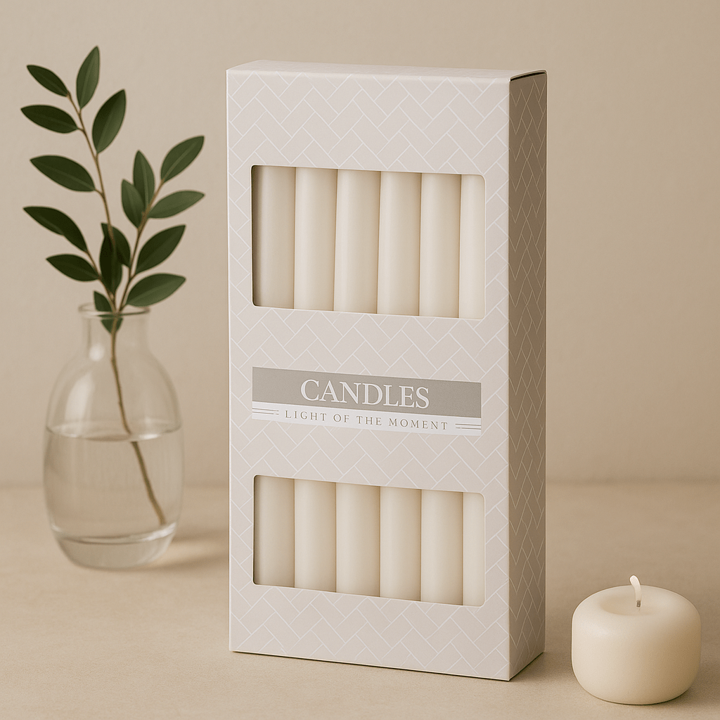 Taper Candles Pearl 10 Pack - SHAMTAM.COM