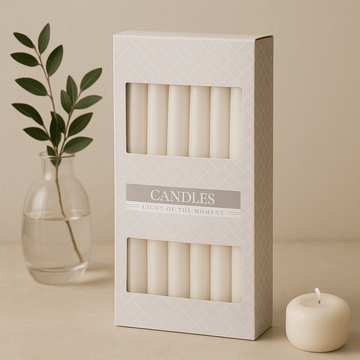 Taper Candles Pearl 10 Pack