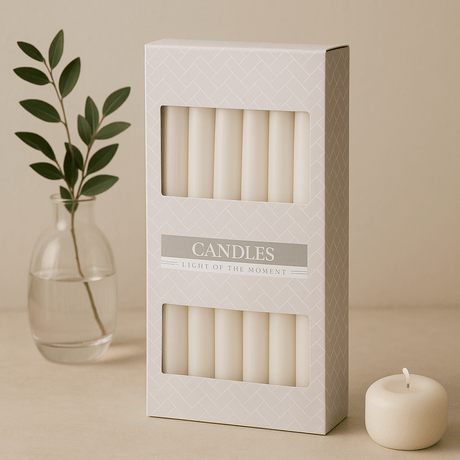 Taper Candles Pearl 10 Pack - SHAMTAM.COM