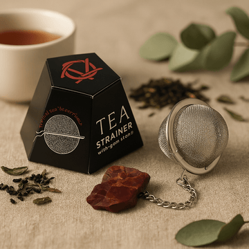 Infusor de Chá com Cristal Bruto de Mookaite