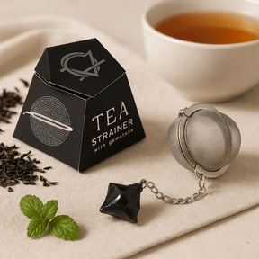 Tea Strainer, Raw Black Obsidian Gemstone - SHAMTAM.COM