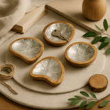Teak Mini Bowls Shell Decor Set of 4 - SHAMTAM.COM