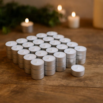 Velas de té sin aroma 100 unidades, 4 horas